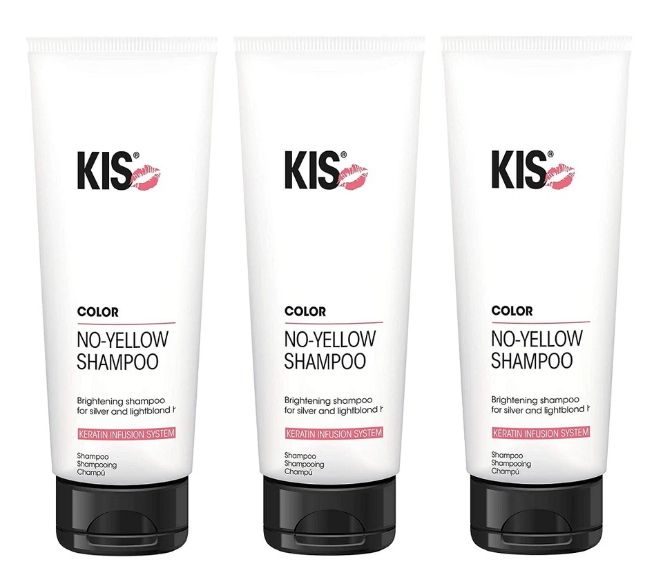 KIS No-Yellow Shampoo Haarshampoo Anti-Gelbstich 3 x 250 ml (47,33 EUR/l)