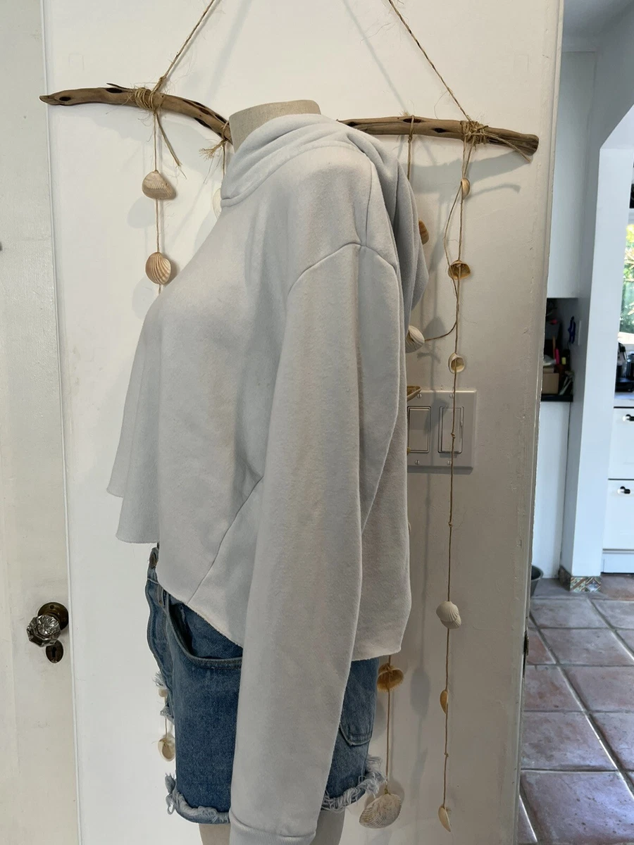 Brandy melville white cropped hoodie cheap