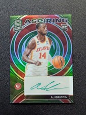 2022-23 Panini Spectra AJ Griffin Aspiring Autographs Green /50 SP #AA-AJG Hawks
