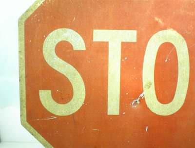 VINTAGE STOP SIGN HIGHWAY ROAD STREET METAL 30