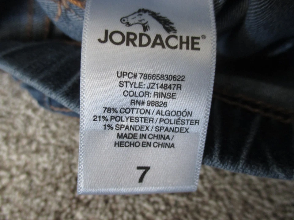 Leggings de mezclilla azul Jordache para niñas talla 7, 2 bolsillos traseros, elásticos, en muy buena condición Foto 3 de 4