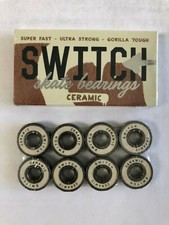 8pcs 608-2RS Black Ceramic Skate Bearings 8x22x7mm - SWITCH / CERAMIC Si3N4 oil