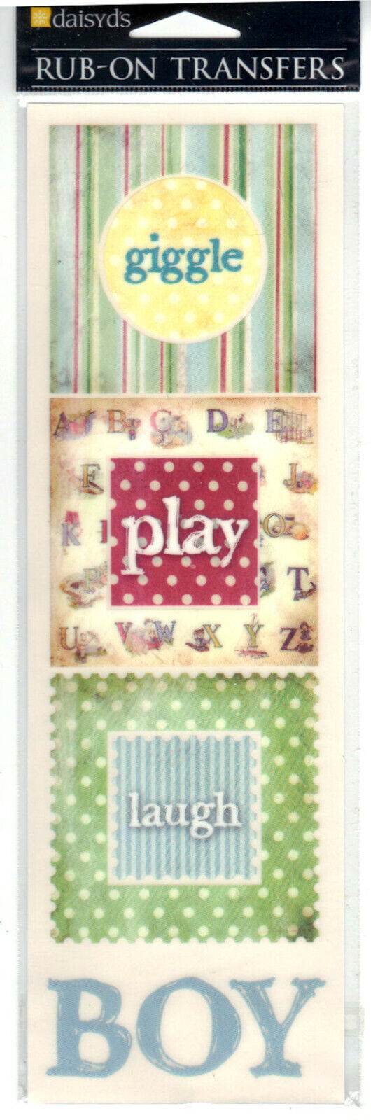 25% OFF DaisyDs BABY BOY FRAMES Rub-On Transfers Now on sale scrapbooking GIGGLE PLA