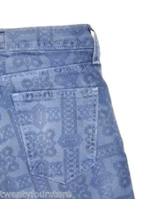 $228 NWT Current Elliott Jeans The Stiletto skinny leg Navy Bandana Print sz 23