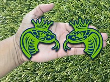 King Corba Lime Green On Blue Car Emblem Badges Custom New Aggressive