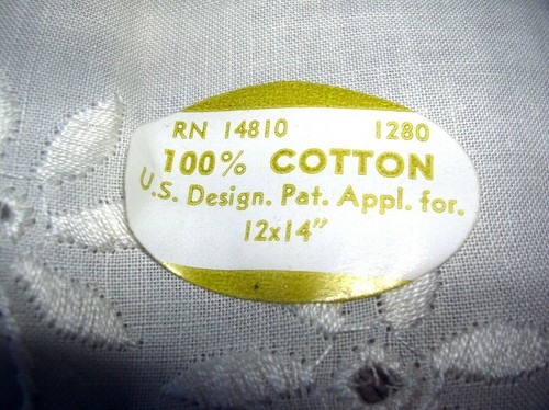 1960s Vintage Lot of 5,Embroidered Dresser Scarfs, 3 Unused w/Stickers Lot # 6 - Picture 6 of 8