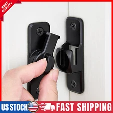 Flip Barn Door Lock, 90/180 Degree Door Latch Lock, Zinc Alloy Gate Latches H...