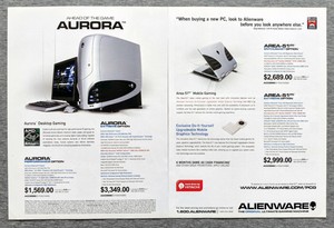 Alienware Aurora Gaming Computer Pc 04 Vintage Print Ad Official Area 51 Ebay