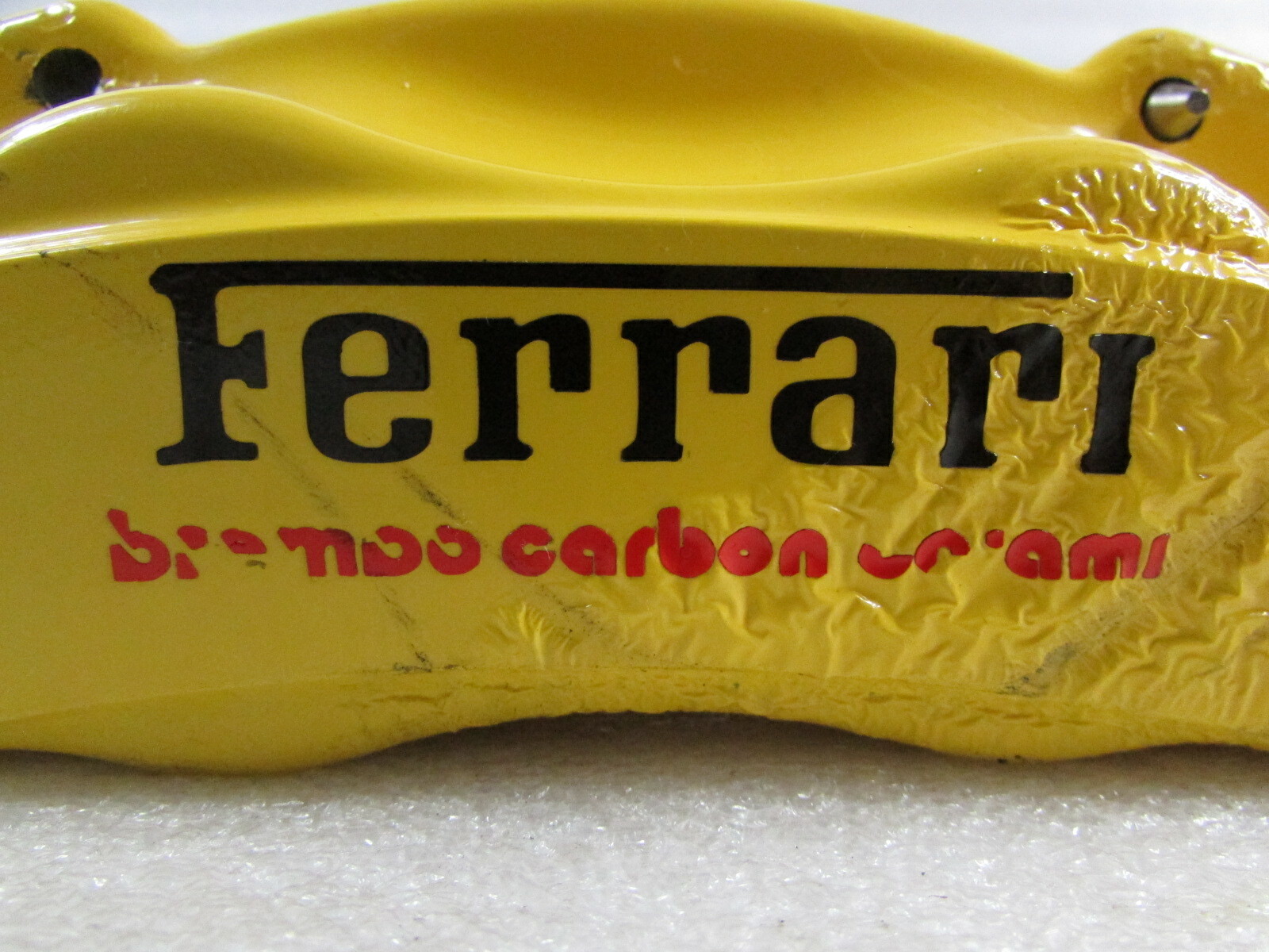 Ferrari 458 Italia LH, Left Rear Brake Caliper, Yellow, Used, P/N 261790