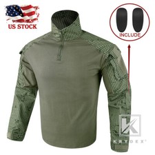 KRYDEX Gen3 Combat Shirt Army Tactical Uniform Tops Elbow Pads Airsoft DC Camo