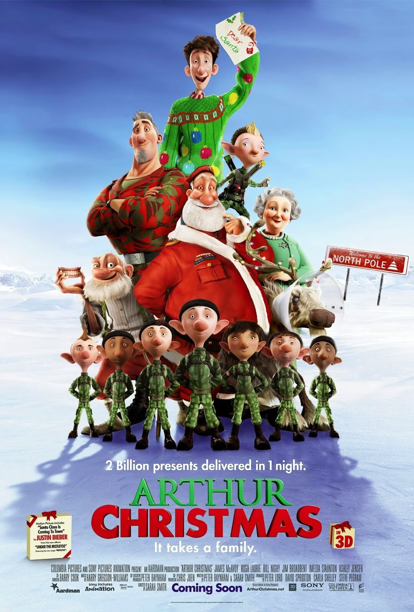ミスターアーサー　ARTHUR USオリジナル映画ポスター ARTHUR CHRISTMAS 2011 ORIGINAL OFFICIAL CINEMA MOVIE PRINT