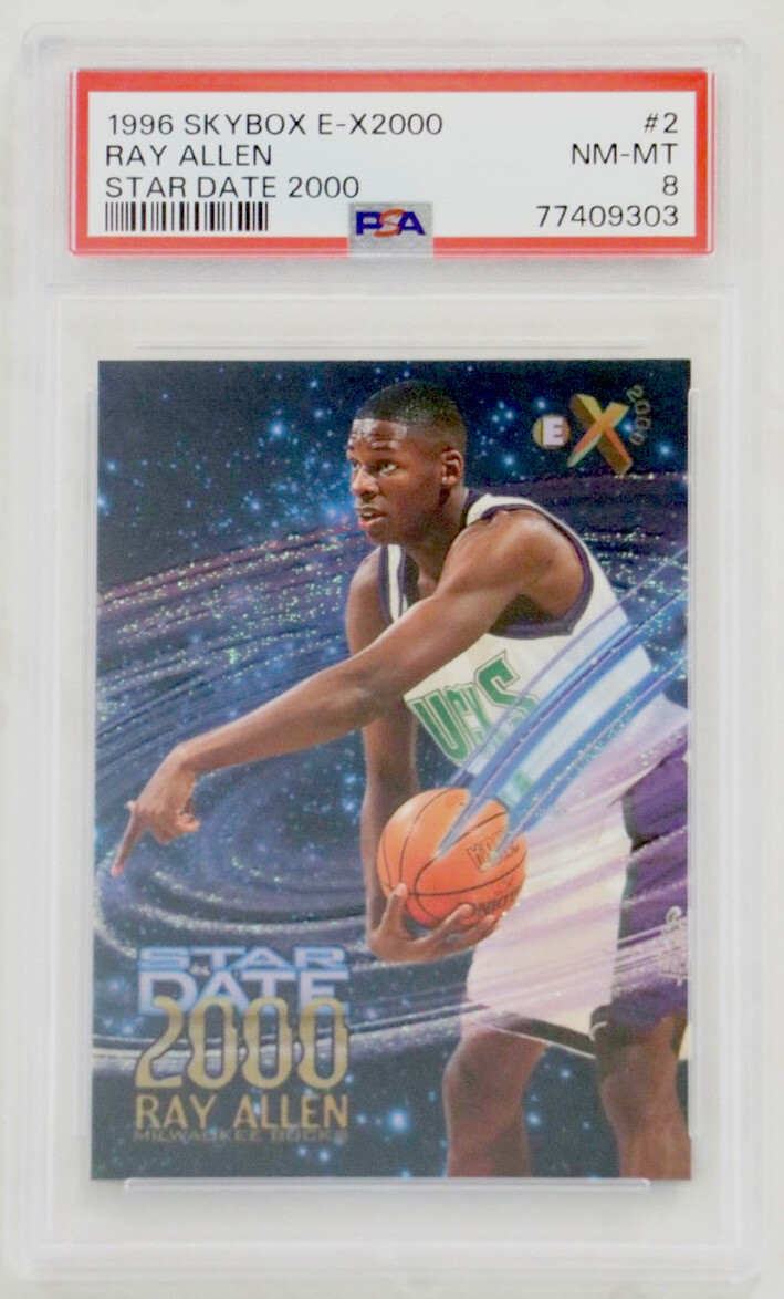 1996 Skybox E-X2000 Ray Allen Star Date 2000 Rookie RC #2 PSA 8 NM 