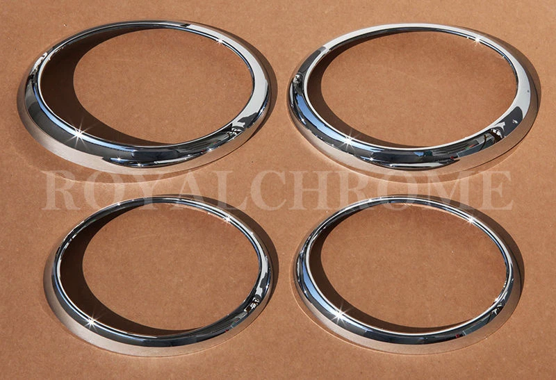 Express Set Bright CHROME Headlight Head Lamp Trims for JAGUAR X TYPE X-TYPE - image 2 of 4