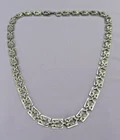 VINTAGE DANECRAFT STERLING FANCY SCROLL HARP COLLAR CHOKER NECKLACE 16"