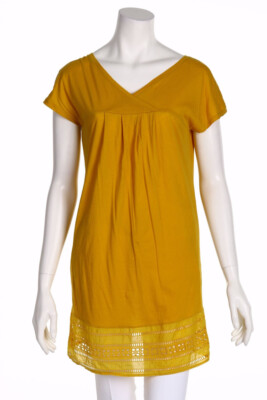 Max Mara WEEKEND Kleid Minikleid Lochspitze M sonnenblumengelb