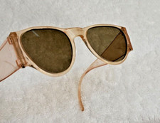 Vintage 60s Childs Girl Baby Pink Plastic Sunglasses with Lenses Ear Wrap