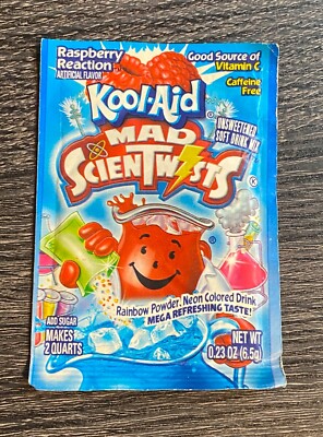 すすページ Vintage KOOL-AID Package Pouch Unopened Mad ScienTwists Raspberry