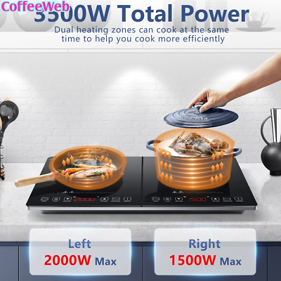 Piastra A Induzione Portatile AMZCHEF 2000W - Ultra Sottile, Controllo Touch, 20 Livelli Temperatura - Foto 2