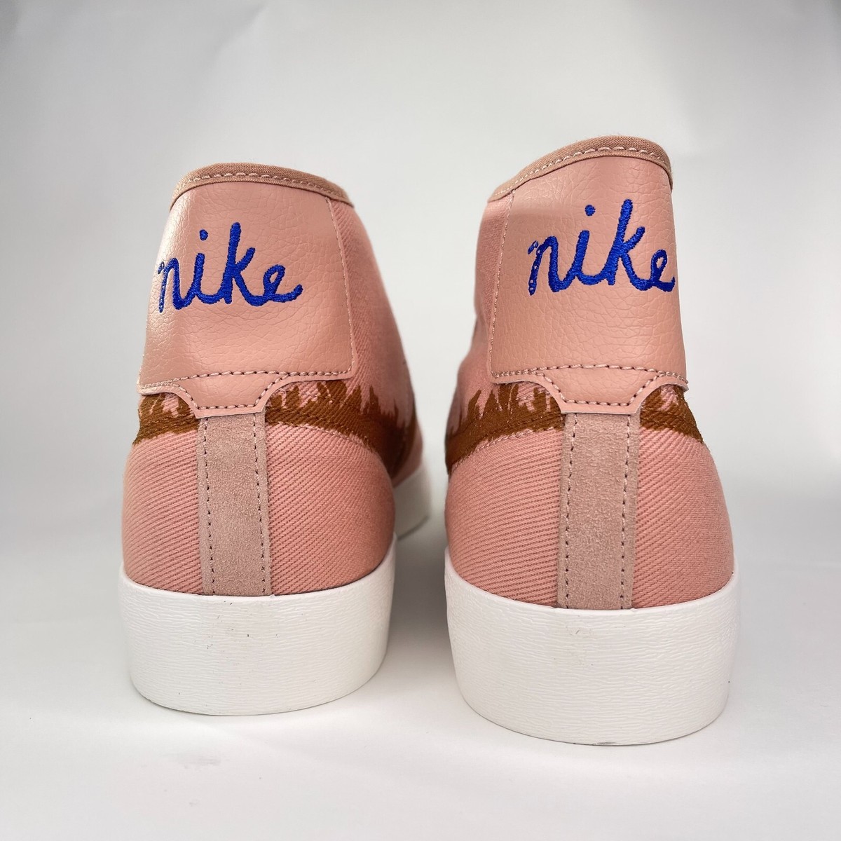 Nike Mens SB Blazer Court Mid Premium Rose Brown White Shoes 