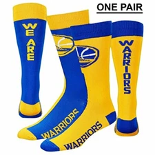 For Bare Feet Golden State Warriors We are Warriors Big Top Mismatch Crew Socks