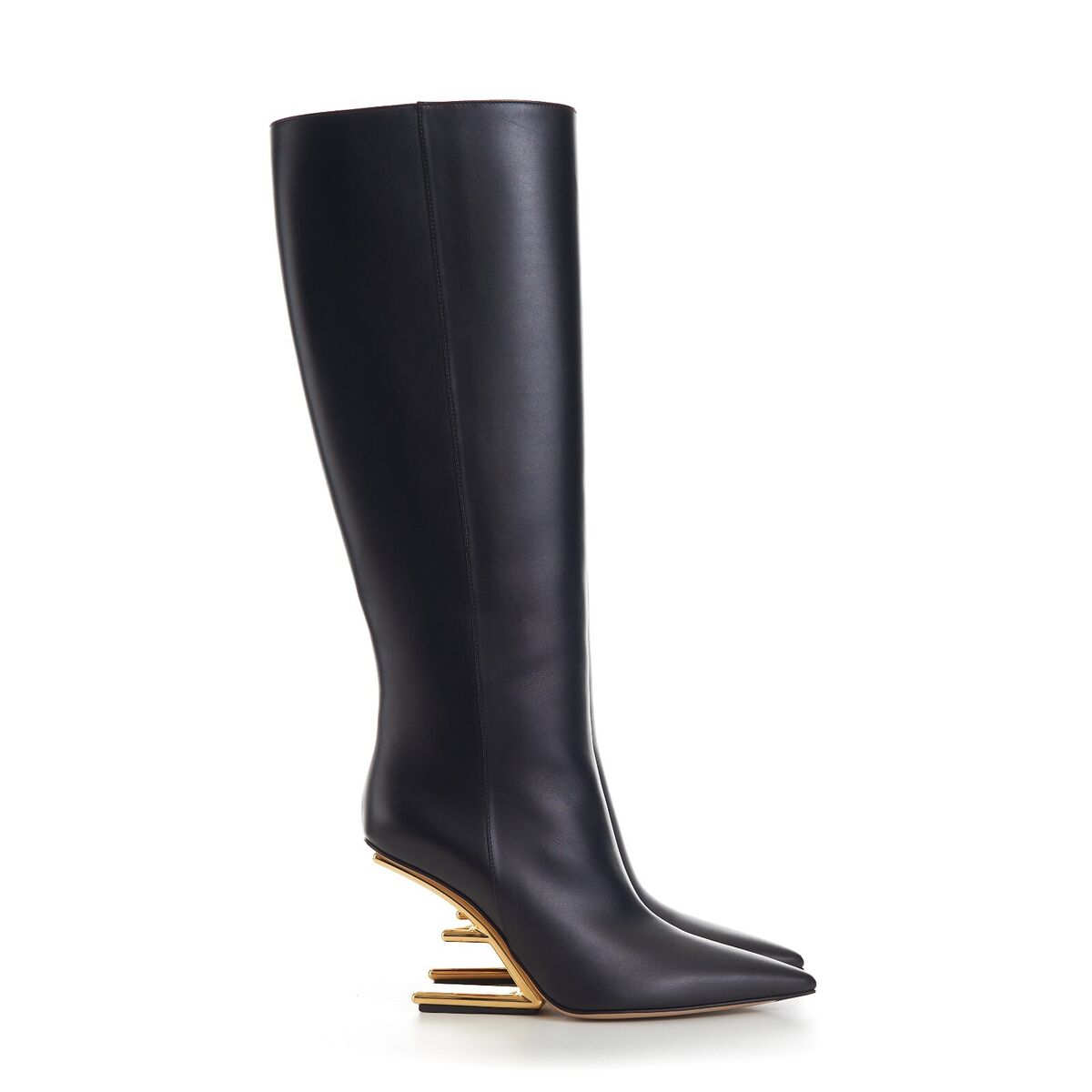 FENDI FIRST 2650$ Black Leather High-Heeled Boots - O'lock FENDI FIRST 2650$ Black Leather High-Heeled Boots - O'lock