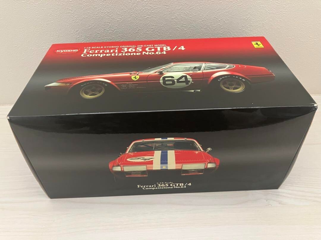 Kyosho 1/18 Ferrari 365GTB/4 Daytona Competizione Red #64 No Kyosho 1/18 Ferrari 365GTB/4 Daytona Competizione Red #64 No