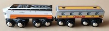 Circo Wooden Railroad Train Silver Car Set of 2 Magnetic Brio Thomas Compatible