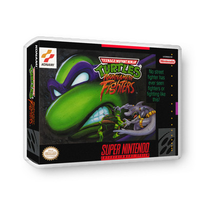 Teenage Mutant Ninja Turtles Tournament Fighters Snes box art plush pillow 