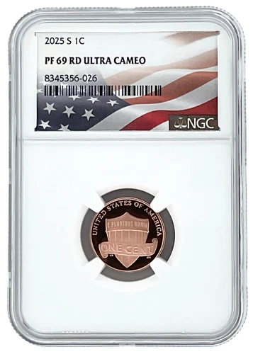 2025 S Lincoln Penny NGC PF69 RD Ultra Cameo - Flag Label