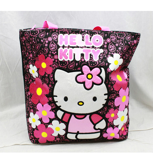 Hello Kitty Flower Bag Black/Pink New for Kids Girls by