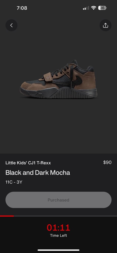 Travis Scott × Nike Jordan Jumpman Jack TR Dark Mocha Kids Size 3Y PRESALE