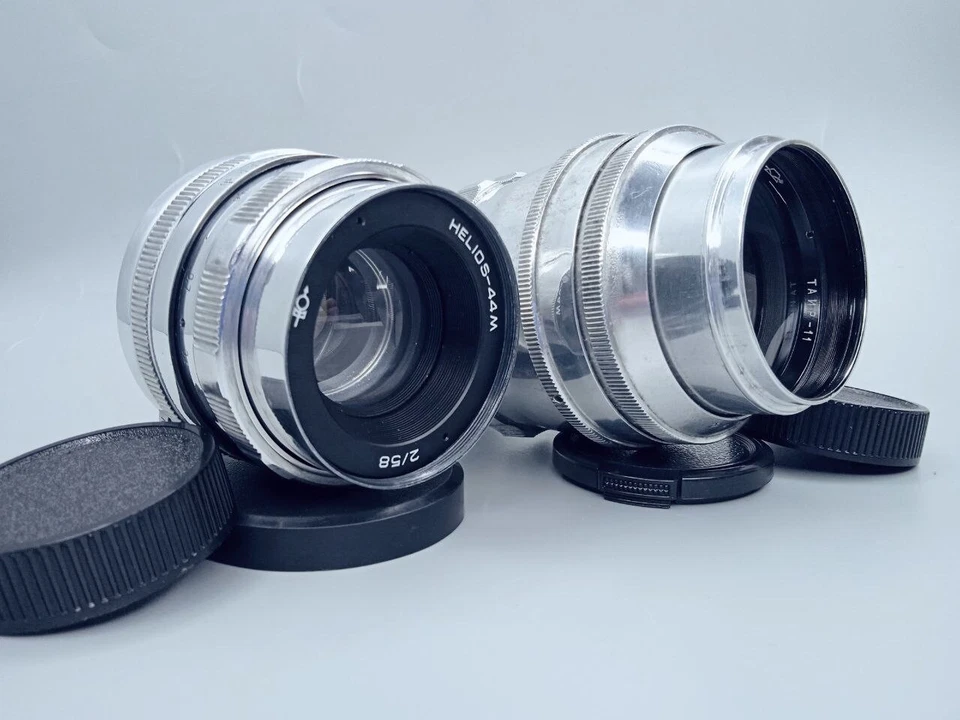 📸 TAIR 11 2.8/133 KMZ M42 montura / Helios 44m 58mm f2 lente soviética plateada SET 2 Foto 3 de 4