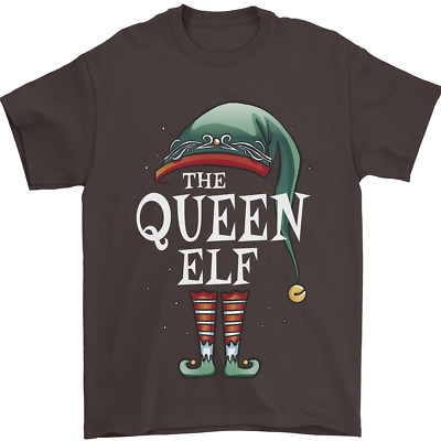The Queen Elf Funny Christmas Xmas Mens T-Shirt 100% Cotton