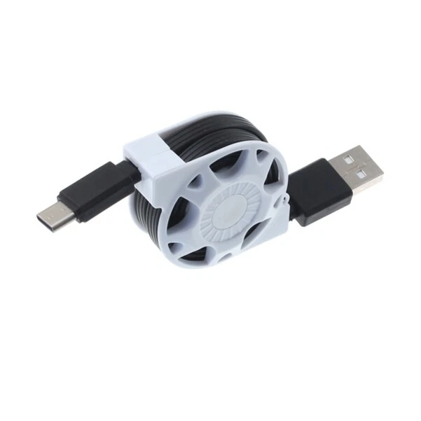 Cable USB retráctil tipo C cargador doméstico de 6,8 amperios 34 W 3 puertos para teléfonos tabletas Foto 3 de 4