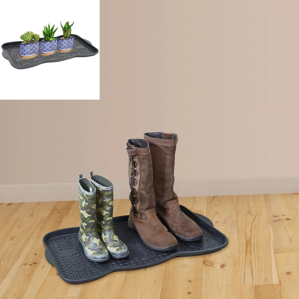 Plastic Shoe Tray Wellies Boots Garden Plants Home Door Multi Purpose Storage - Image 4 of 4