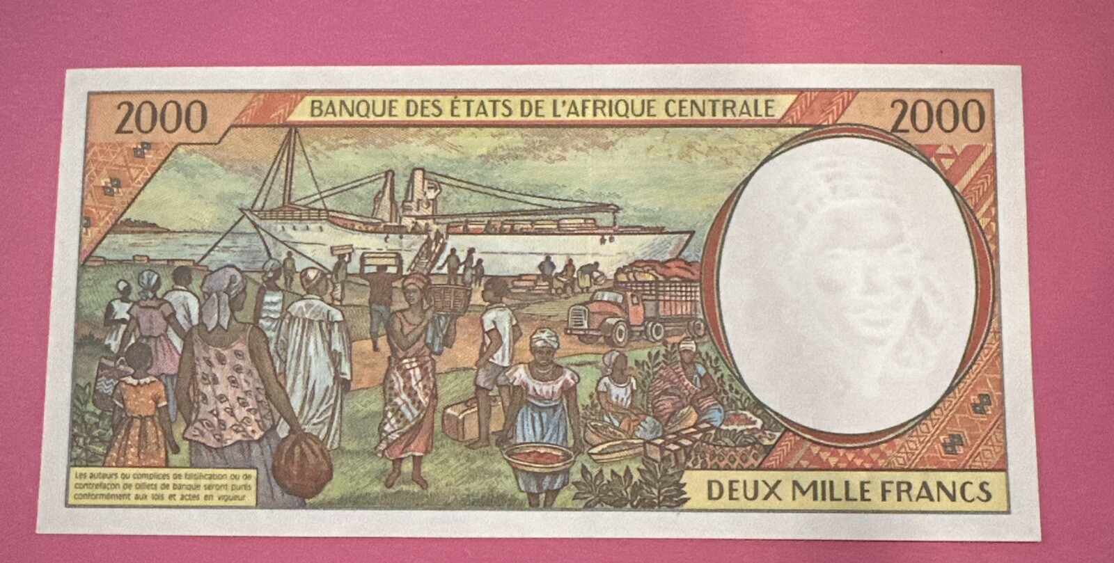 Central African States Bank BEAC 2000 Francs 1993 Chad banknote G-VG | eBay