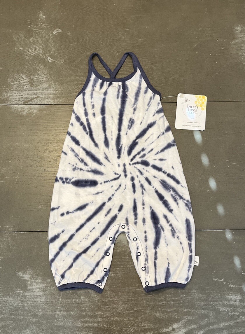 Burt's Bees Tie Dye Romper Baby Double Dip Dye Organic Baby