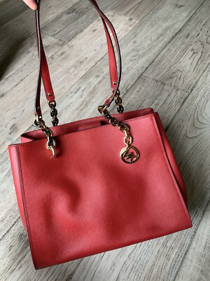 NWT Michael Kors Sofia Large Tote Shoulder bag Leather Scarlet