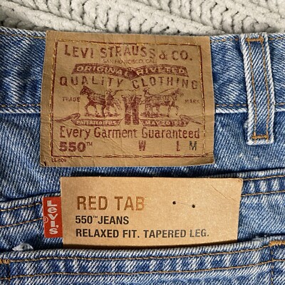 NWT Vintage Levis 550 Jeans Sz 12 Pet. M Relaxed Fit Tapered Leg Made in USA