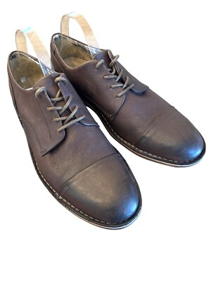 Kickers Mens Oxfords Shoes Brown Leather Plaid interior Wax Lace Ups Excellent C