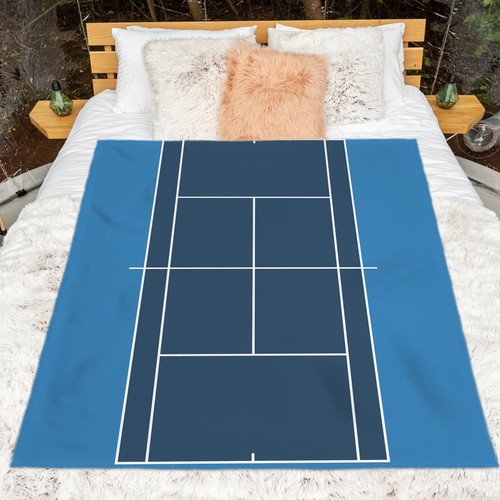 Tennis Court Blanket, Fleece Tapestry Christmas Gift For Sports Lovers Men Women - Picture 2 of 5