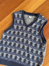 Janie And Jack Boy  s Holiday Sweater Vest, Size 7