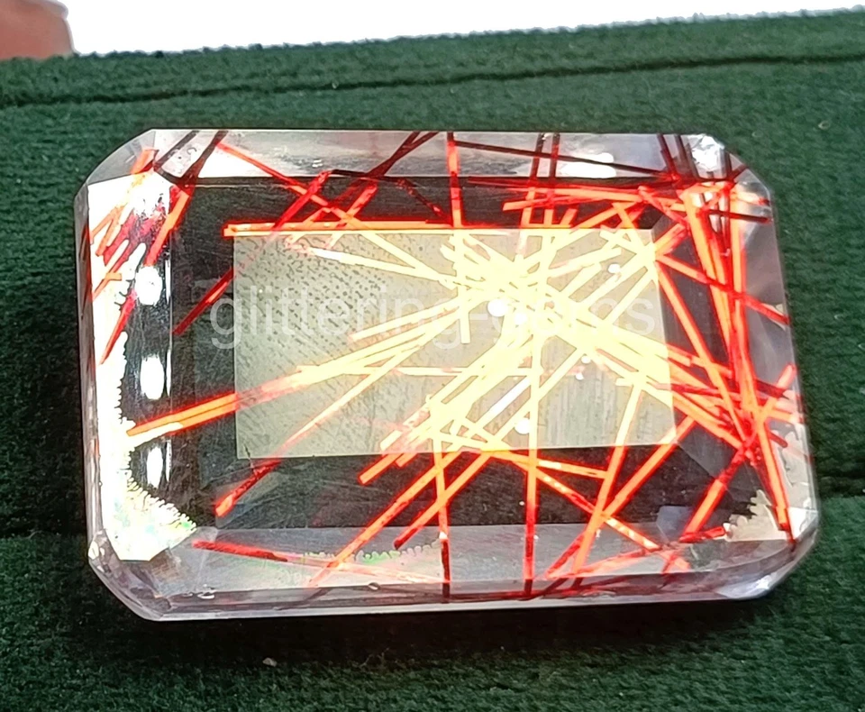 103.15 Ct Natural Emerald Cut Bi-Color Quartz Rutilated IGL Certified Gems 5ADW - Image 4 of 4