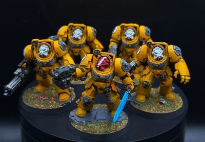 COMMISSION Armageddon 11th Edition Space Marines Painted Imperial Fists Chapter