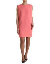 Dolce & Gabbana Pink Virgin Wool Sleeveless Mini Women's Dress Authentic