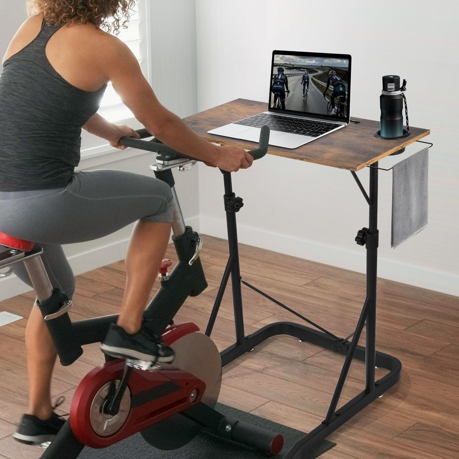 Adjustable Bike Trainer Fitness Desk Workstation for Indoor Cycling Brand New--