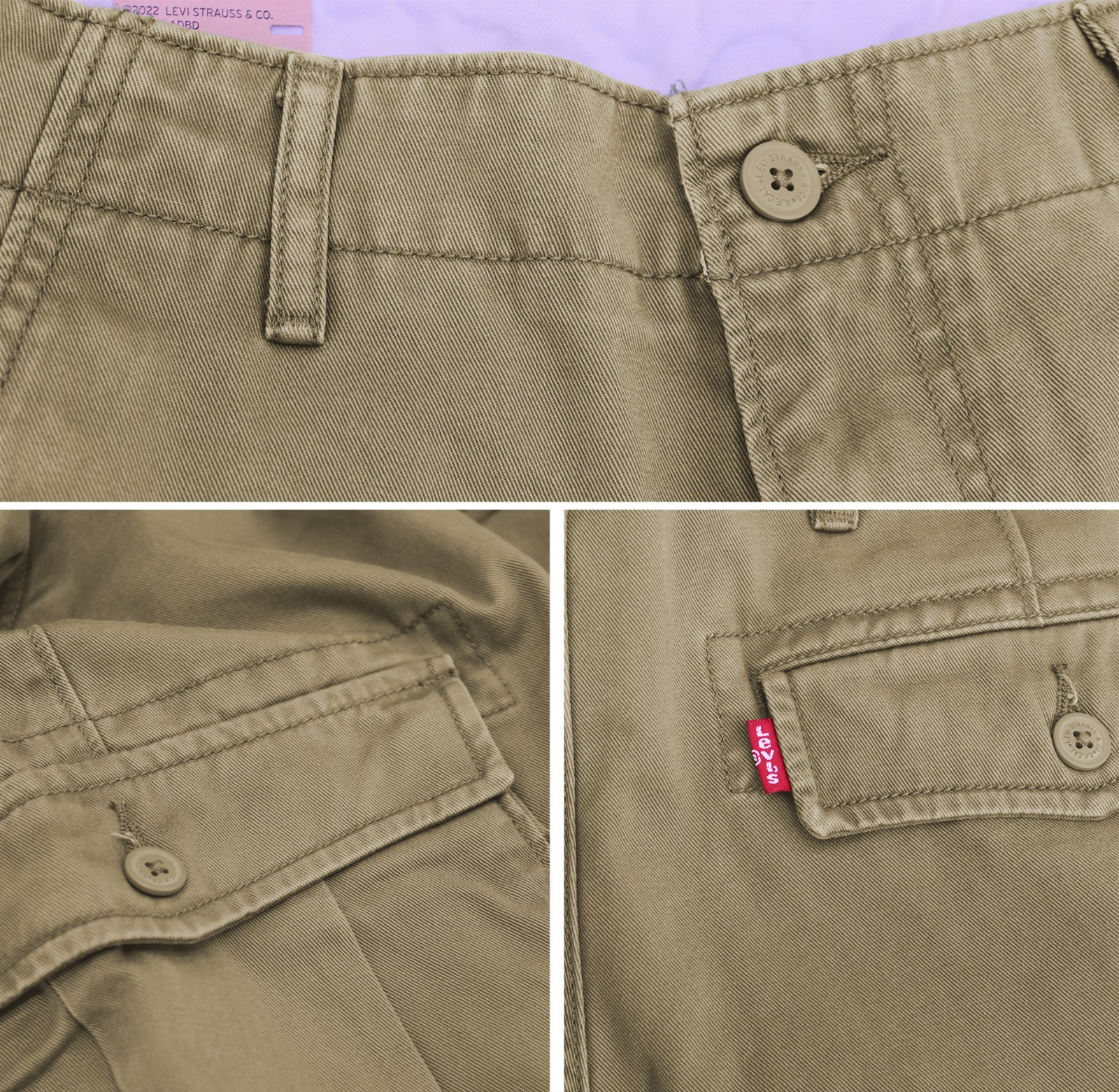 Levi's Men's Original Classic Cotton Ace Cargo Multi Pocket Relaxed Fit Pants