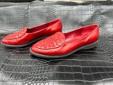 Women's BOTTEGA VENETA Red Woven Loafers, Size 6.5, Made in Italy, Were 1100