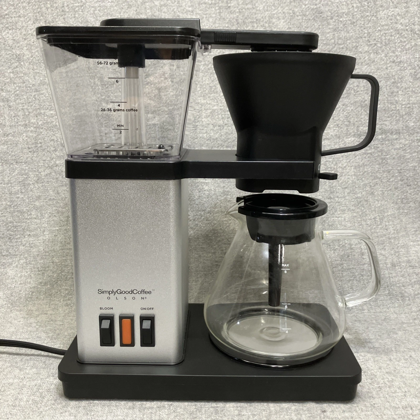 Simply Good Coffee #320 8-Cup Automatic Drip Coffee Maker W/ Bloom Tested Clean
Opens in a new windo
