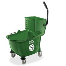 Commercial Mop Bucket  Side Press Wringer - 33 Quart Green